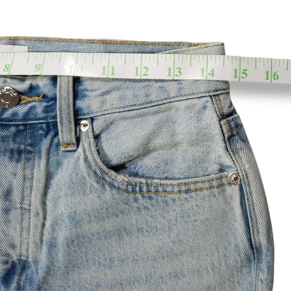 NWOT Pistola Charlie Distressed Button Fly Straight Leg Jeans Sz. 26x27 Blue - Picture 8 of 12